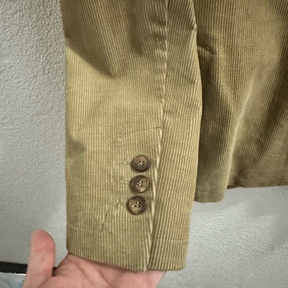 PRICE DROP ❤️❤️Zara Man Tan Corduroy DART LEAGUE Sports Jacket large - Picture 8 of 9